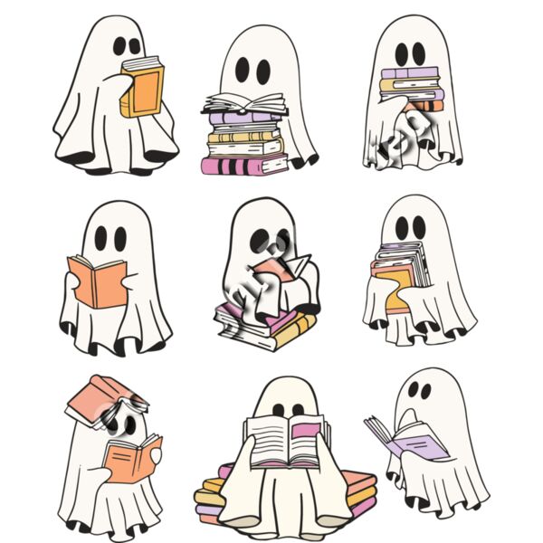 Ghosts Reading Books Thumbnail