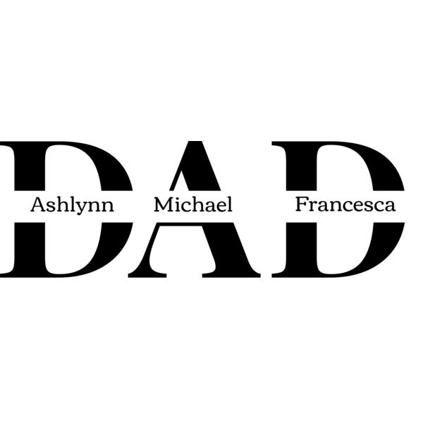 Dad Split Custom Children Name Thumbnail