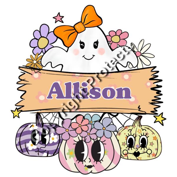 Custom Cute Ghost and Pumpkins Thumbnail