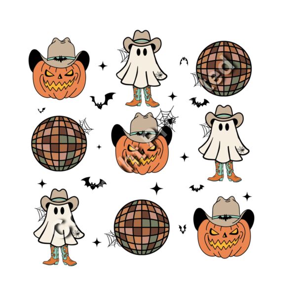 Western Halloween Ghost Collage Thumbnail