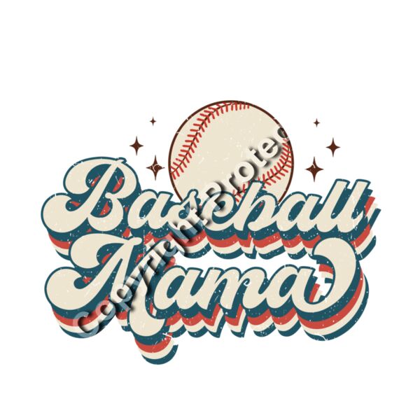 Retro Baseball Mama Thumbnail