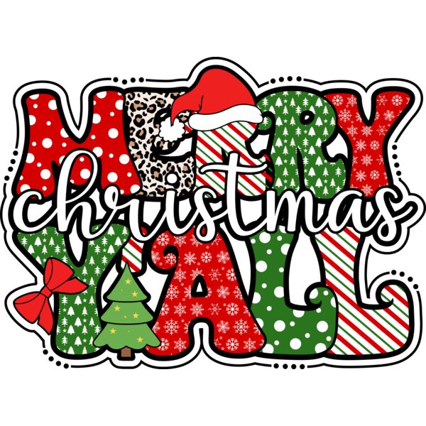 Retro Merry Christmas Y'all Thumbnail