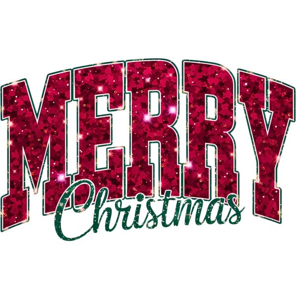 Faux Glitter Merry Christmas Thumbnail