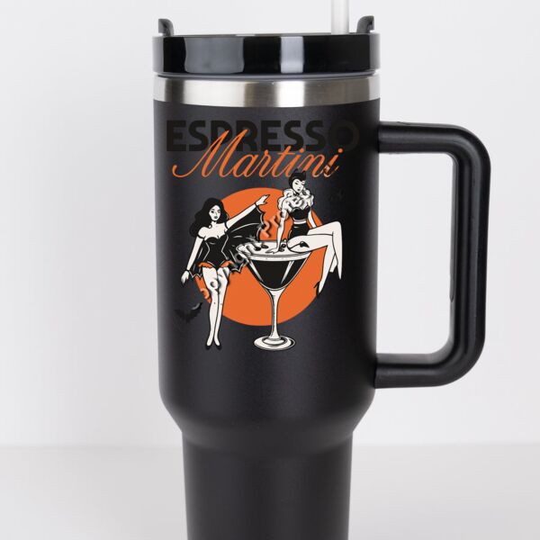 Decoratable RoadSip Stainless Steel Tumbler with Handle and Sip 40 oz. Thumbnail
