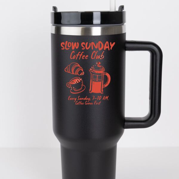 Decoratable RoadSip Stainless Steel Tumbler with Handle and Sip 40 oz. Thumbnail